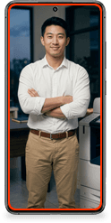 A professional featured in mobile video